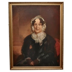 19th Century Oil on Canvas Portrait of a Gentlewoman