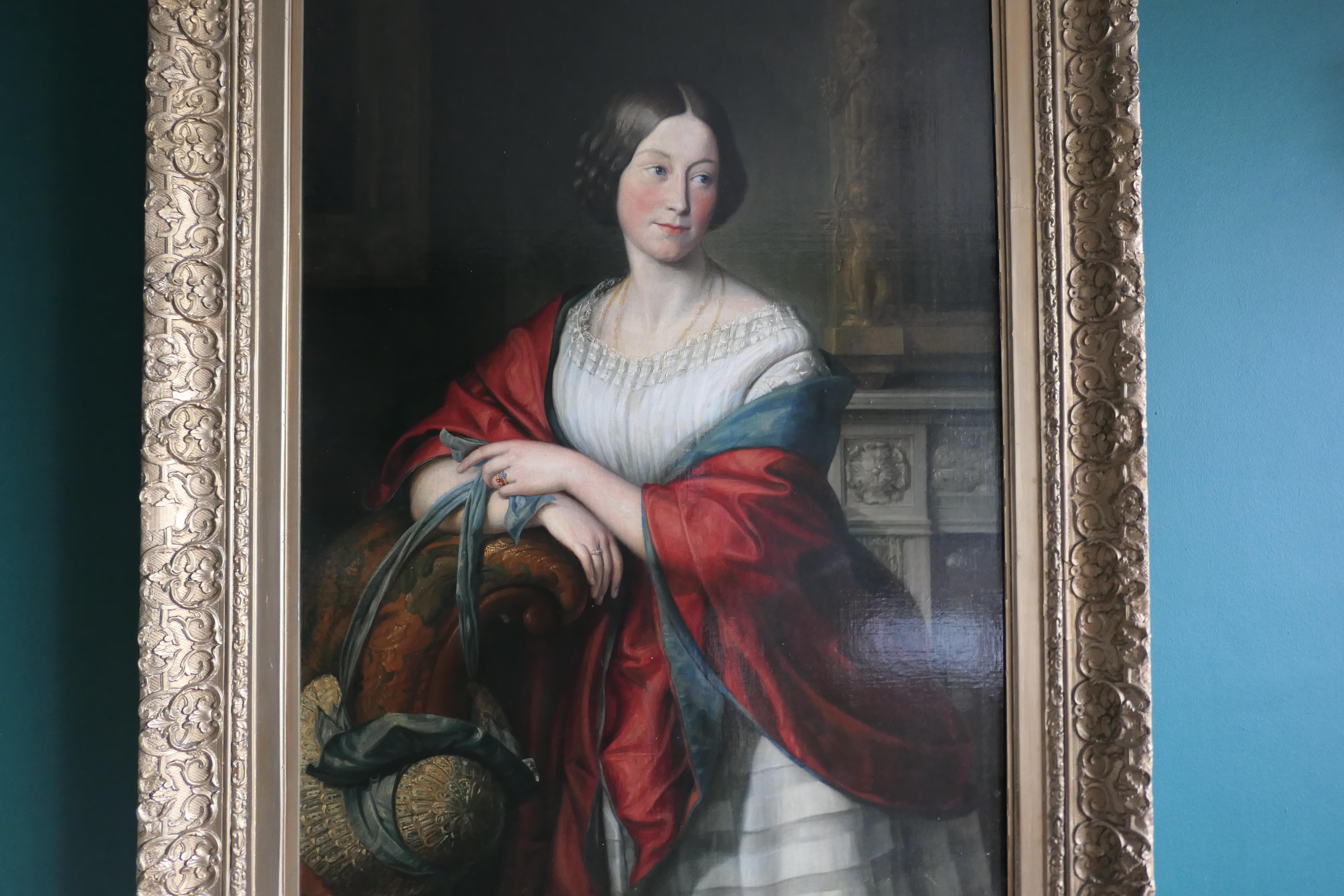 19th Century Oil on Canvas Portrait of Mary Harris Stretton, with Bonnet In Good Condition For Sale In Chillerton, Isle of Wight