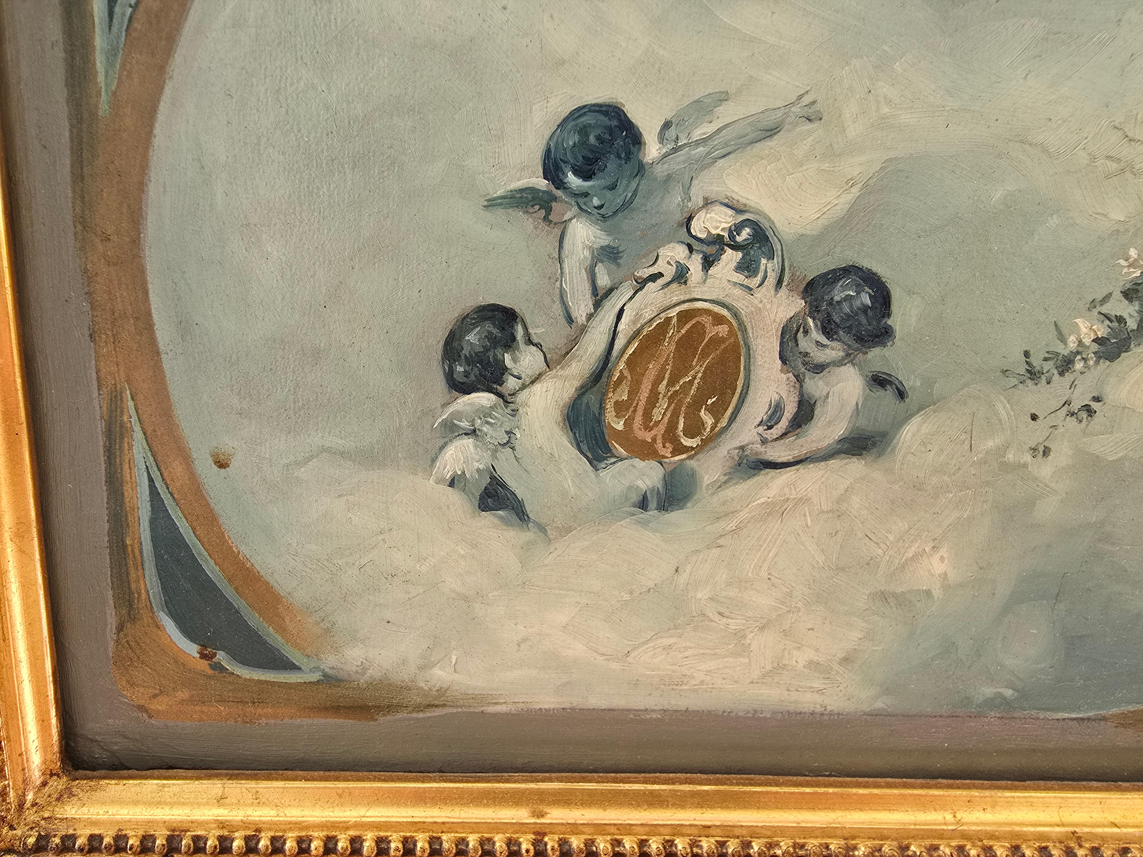 19. Jahrhundert Öl auf Leinwand - Vorbereitende Studie im Angebot 2