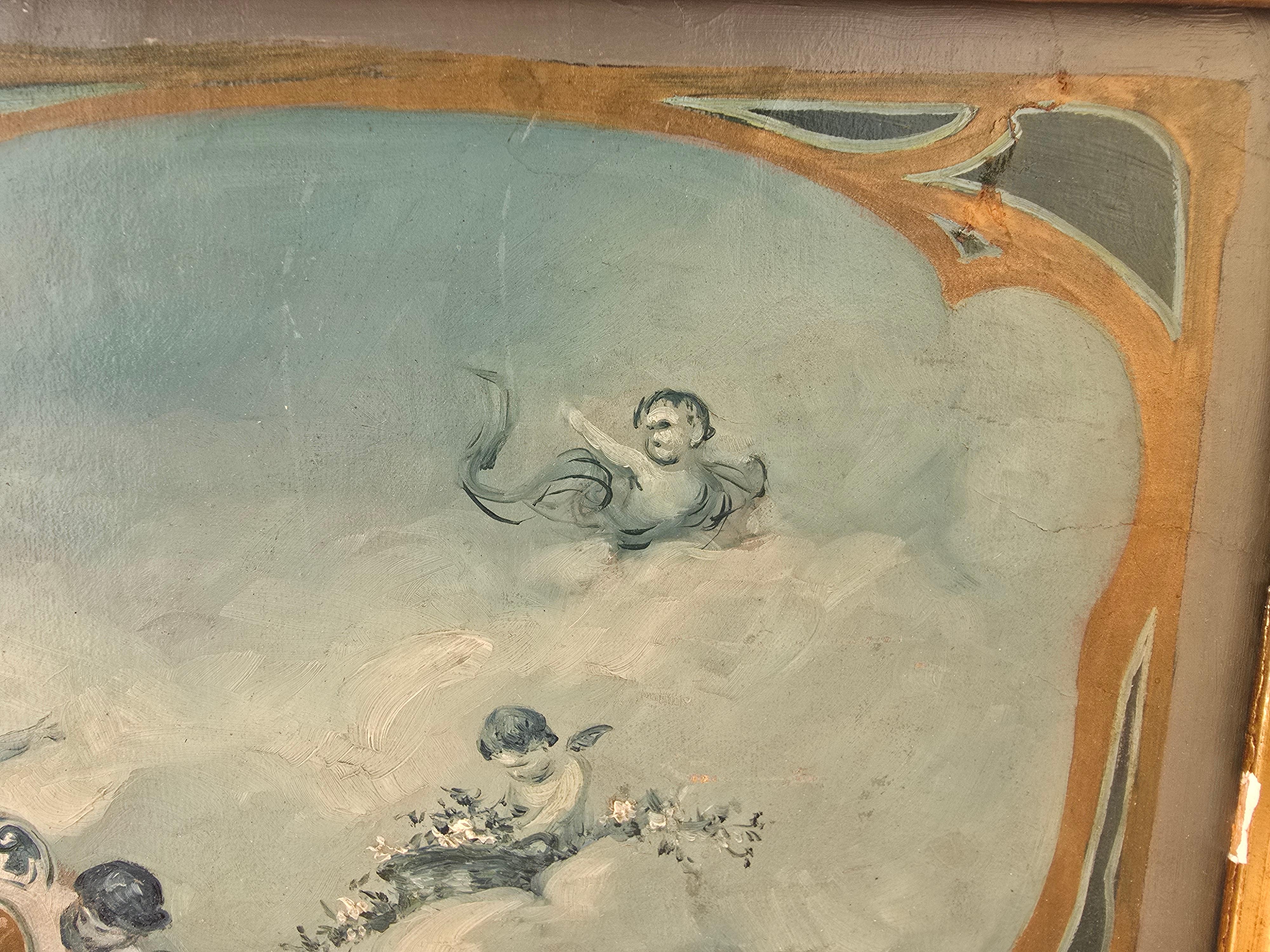 19. Jahrhundert Öl auf Leinwand - Vorbereitende Studie im Angebot 4