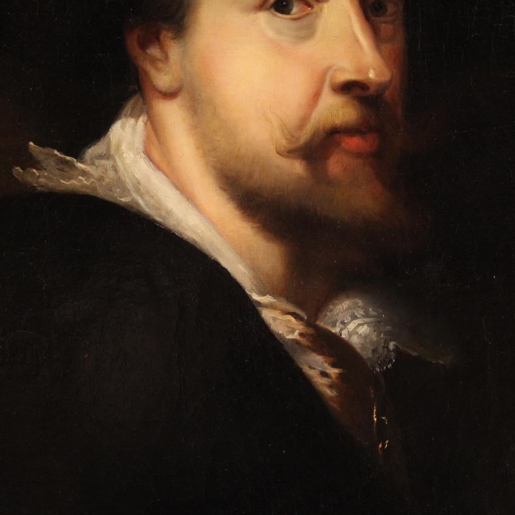 19. Jahrhundert Öl auf Leinwand Rubens Portrait Flemish Painting, 1820 im Angebot 3