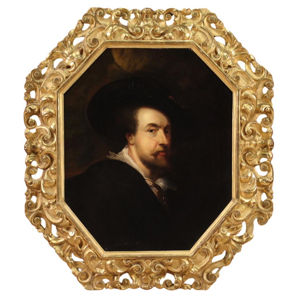 19. Jahrhundert Öl auf Leinwand Rubens Portrait Flemish Painting, 1820 im Angebot