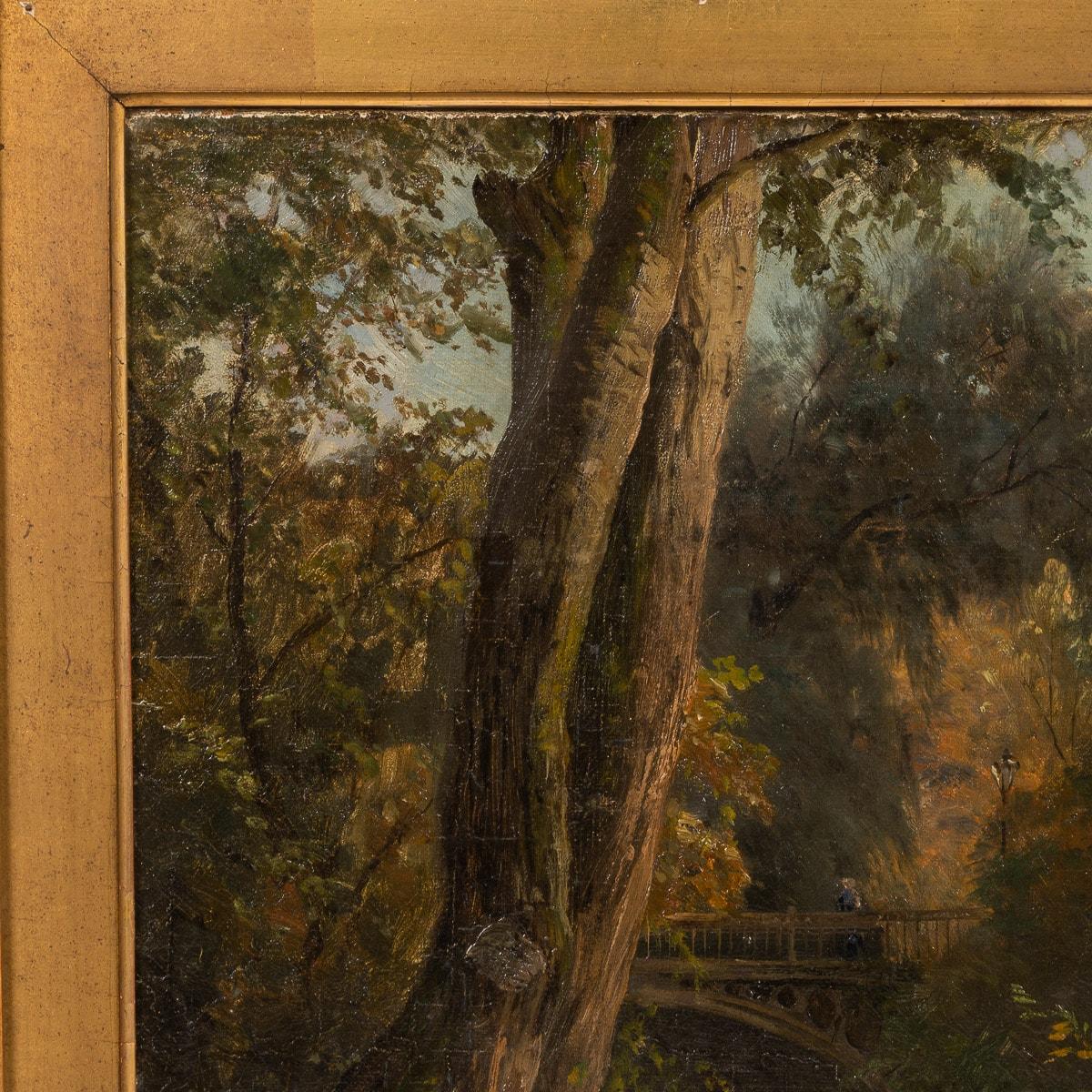 19. Jahrhundert Öl auf Leinwand Ländliches Gemälde, signiert Carl Jutz (1838 - 1916) im Angebot 3