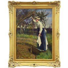 19th Century Oil on Canvas Rural Scene by John Robertson Reid