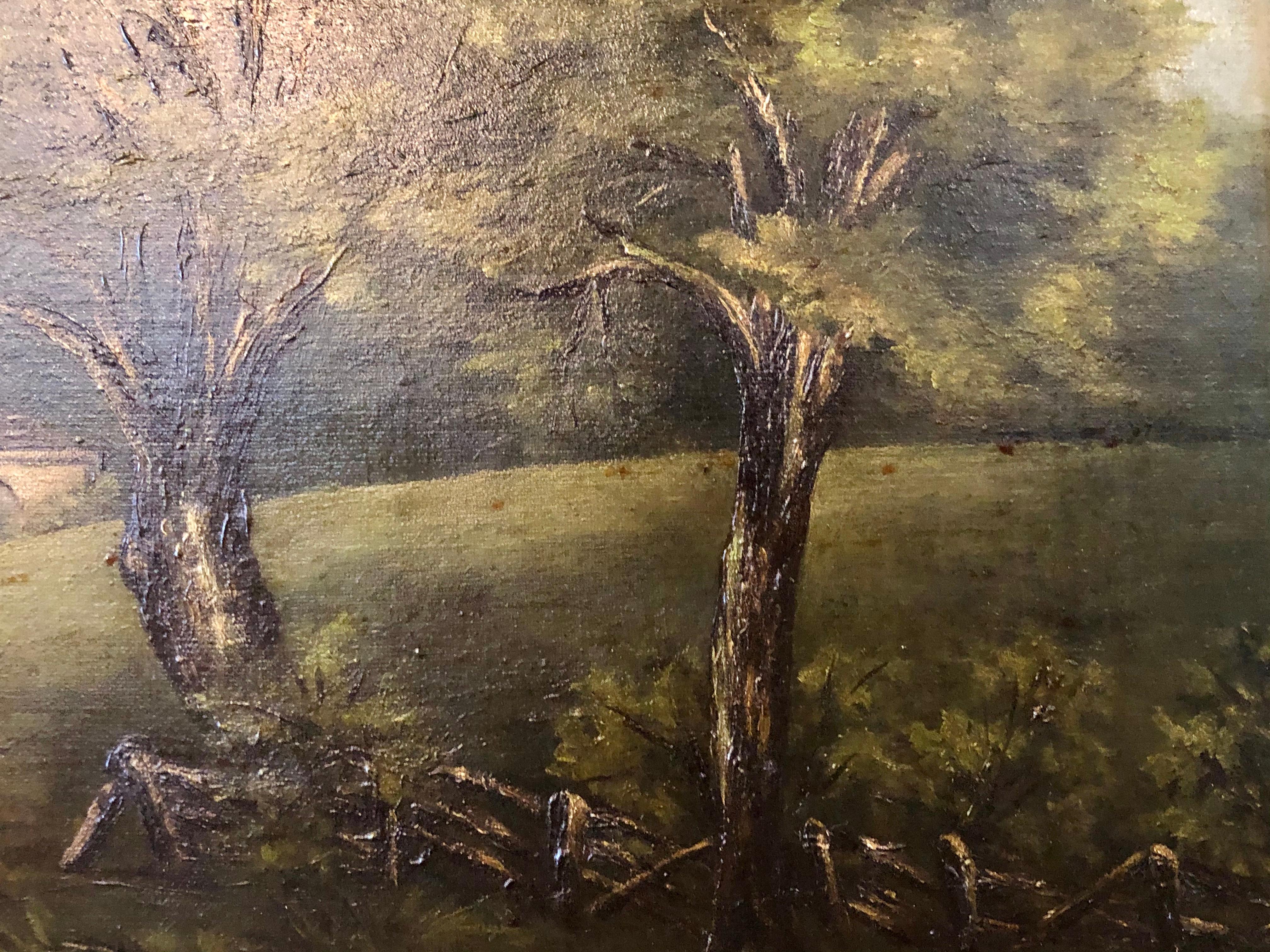 19th Century Oil on Canvas Signed G. Campbell Stoddard Dated 1896 3