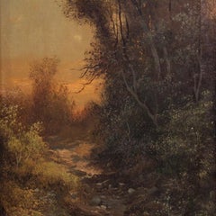 19th Century Oil on Canvas Signed Marko Landscape Painting, 1880