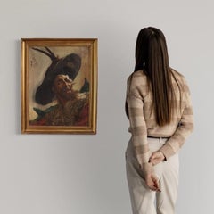 19. Jahrhundert Öl auf Leinwand Spanisch signiert und datiert Malerei Piratenporträt