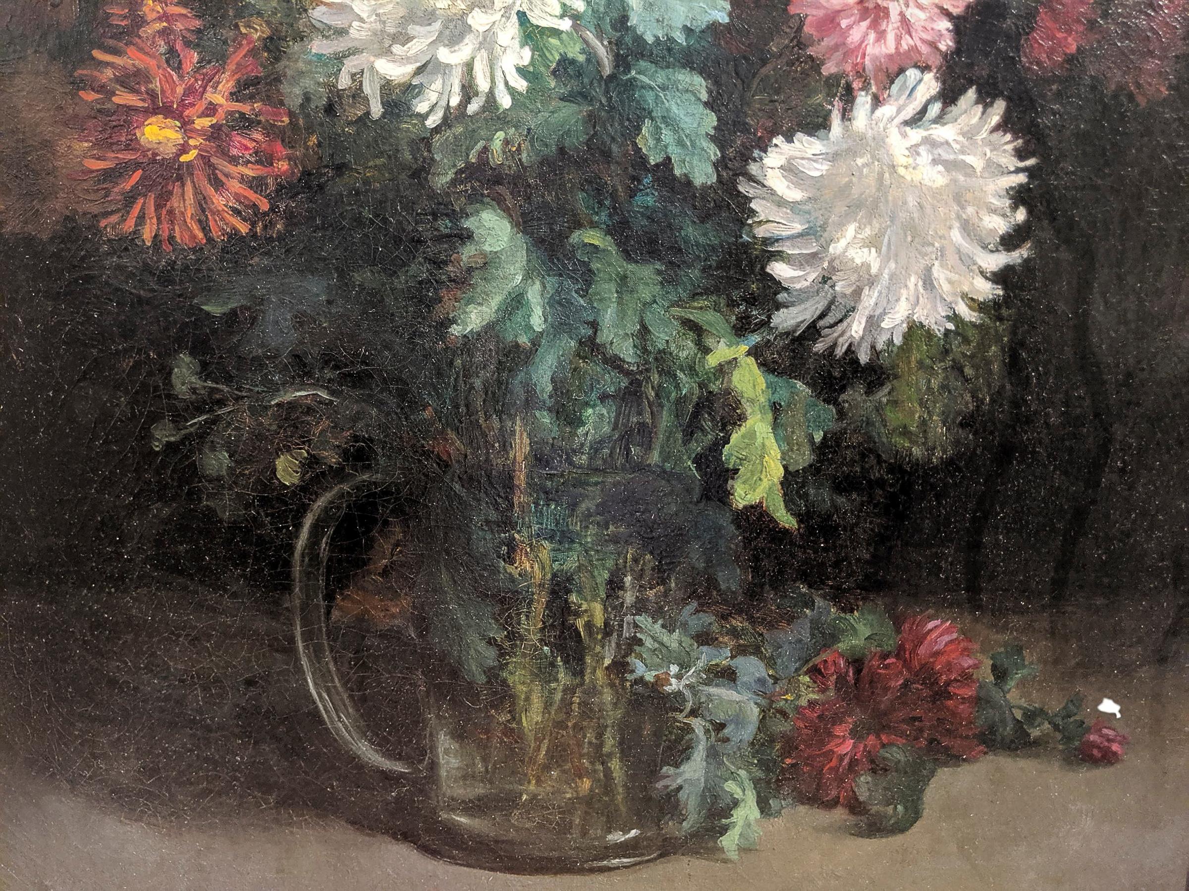Oiled 19th Century Oil on Canvas 