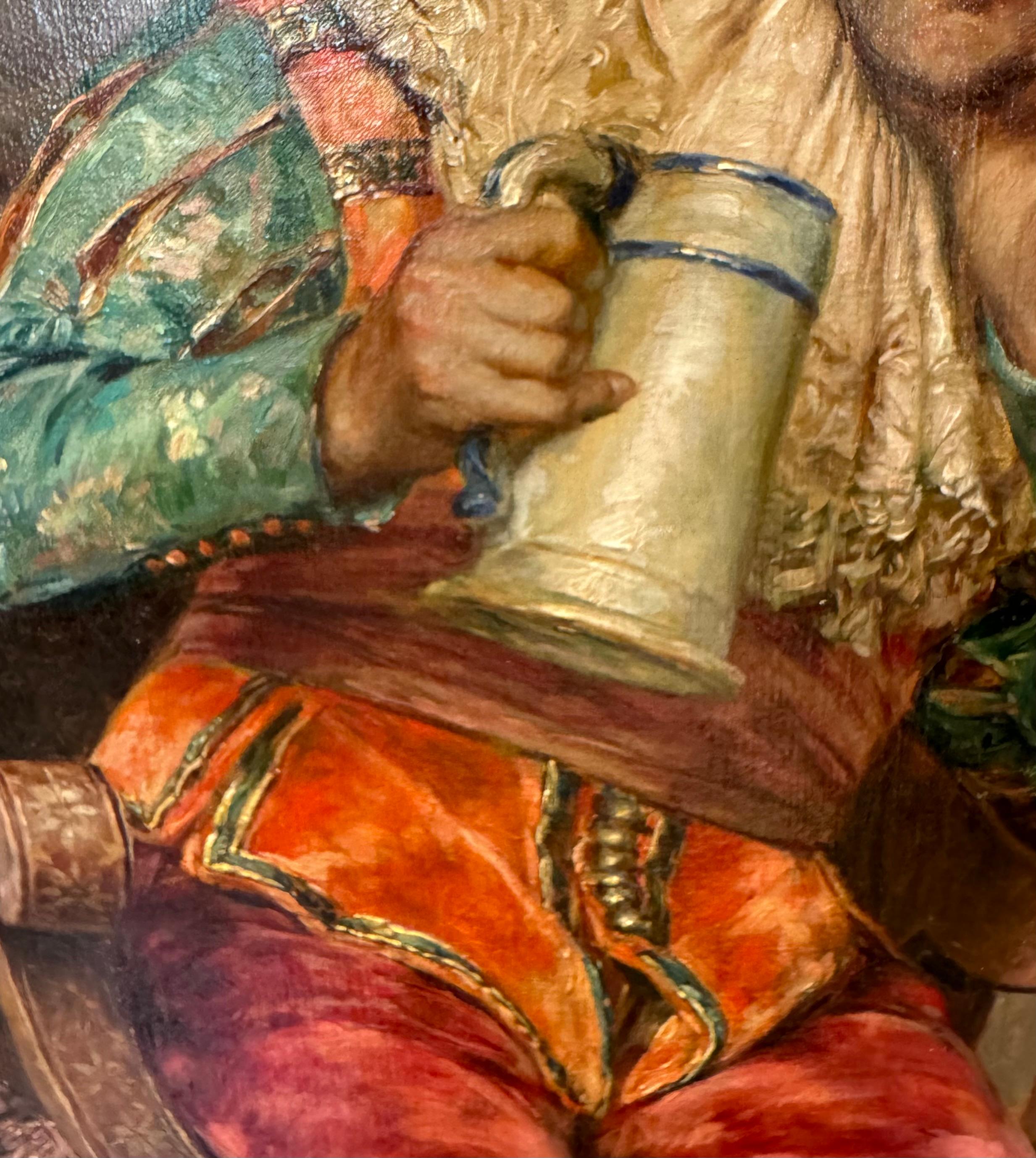 Belgian 19th Century Oil on Canvas ‘The Cavalier’ by Alex de Andreis