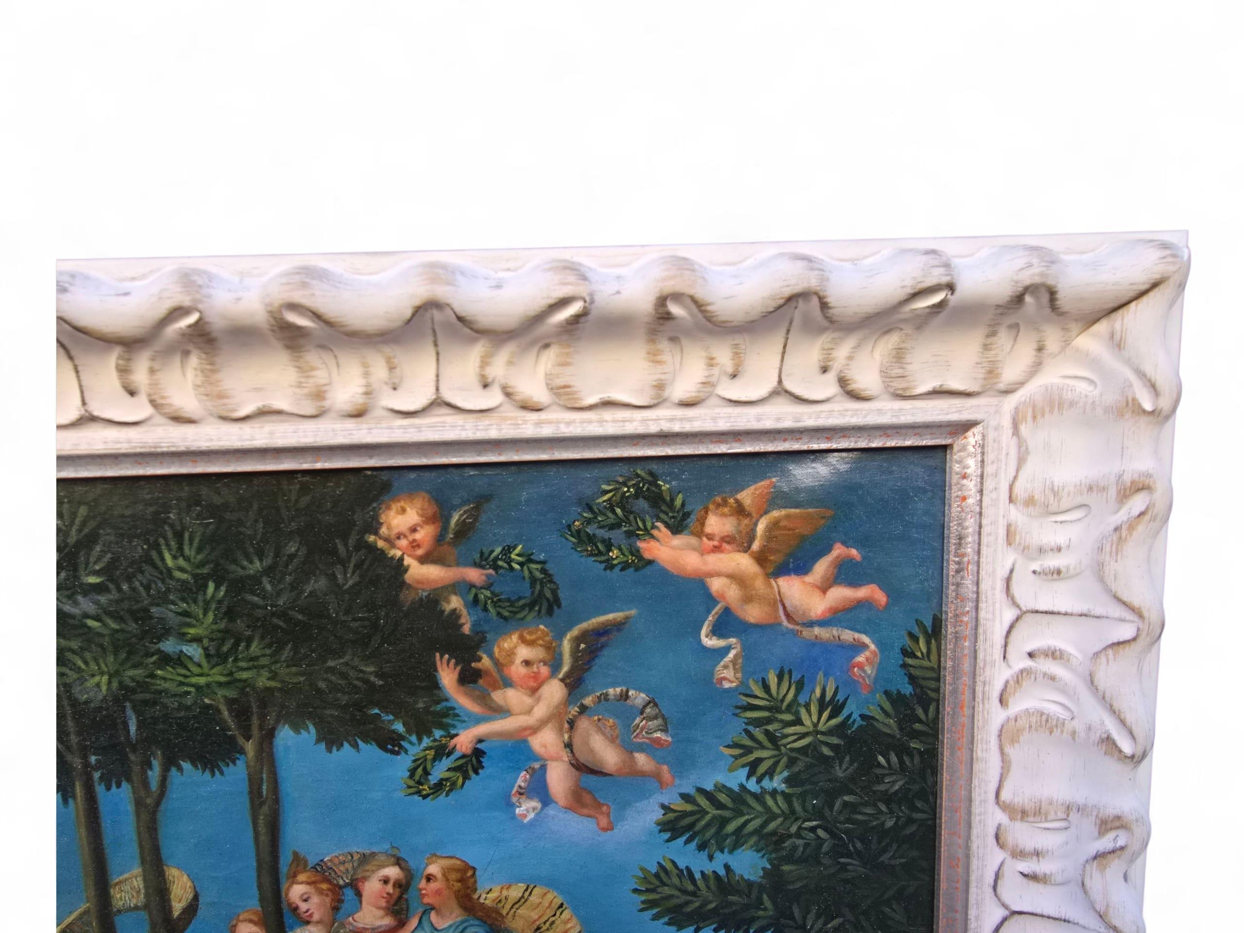 Huile sur toile du XIXe siècle représentant une scène de bacchanale grecque classique en vente 6