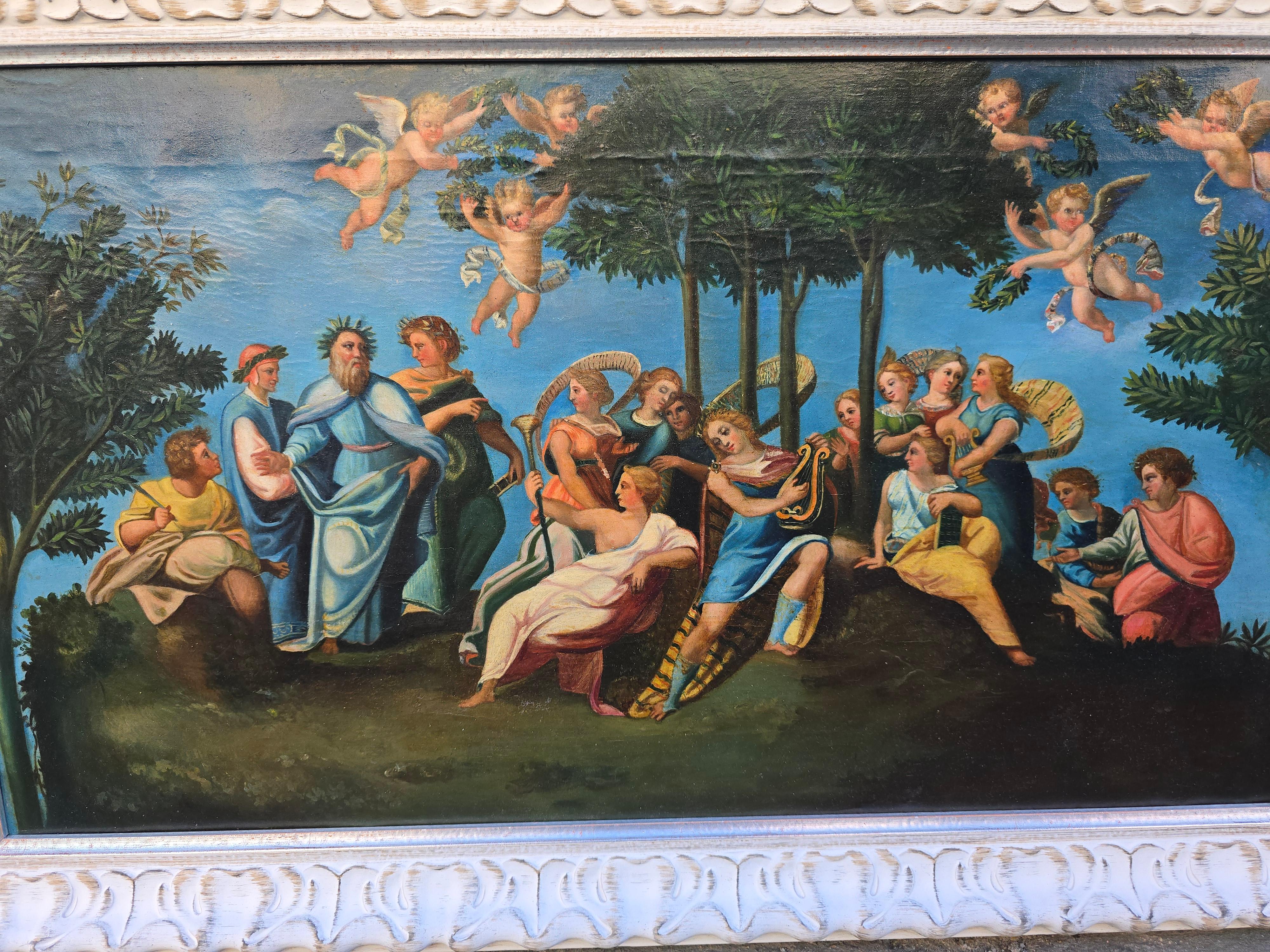 Huile sur toile du XIXe siècle représentant une scène de bacchanale grecque classique en vente 1