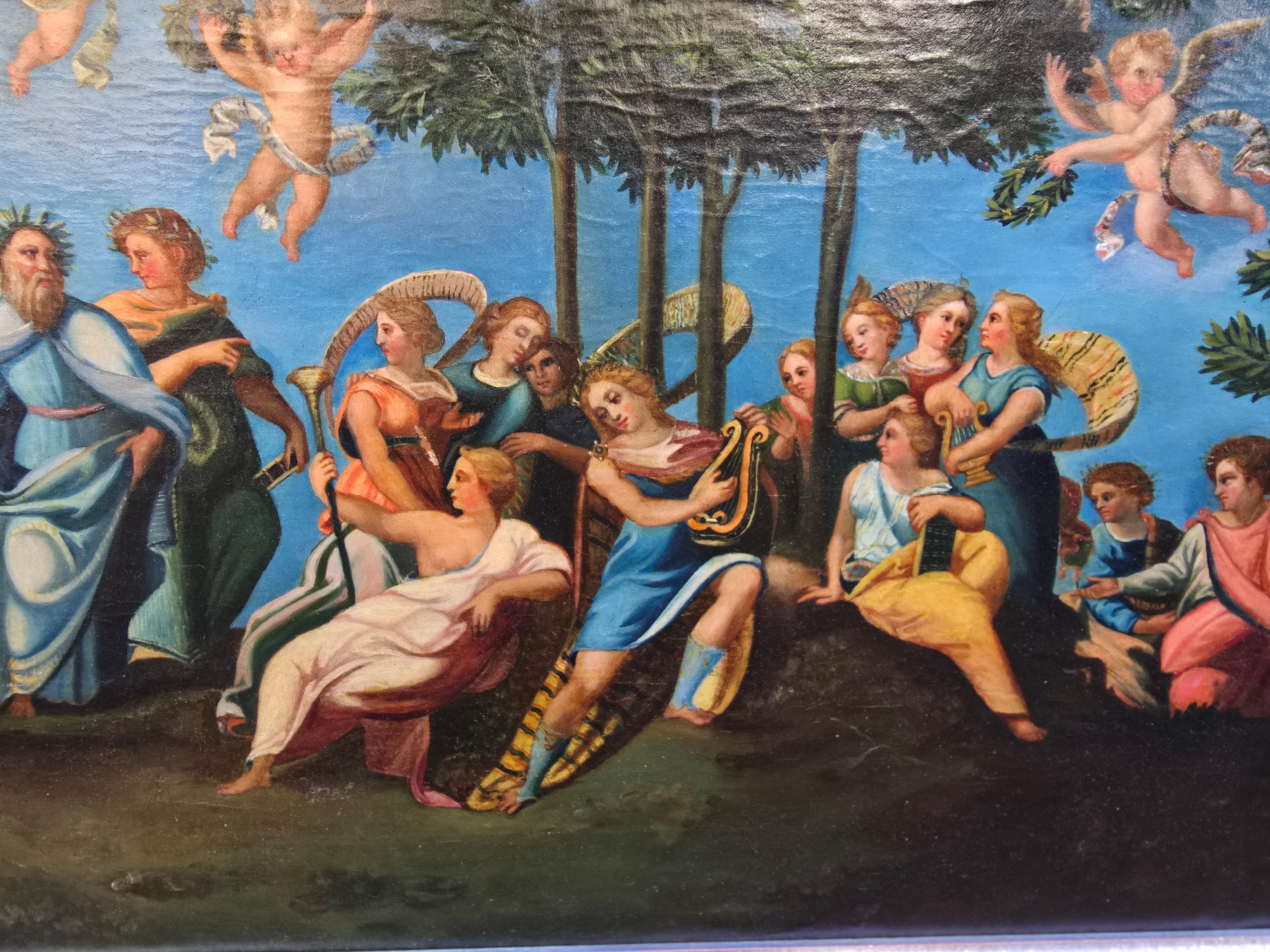 Huile sur toile du XIXe siècle représentant une scène de bacchanale grecque classique en vente 3