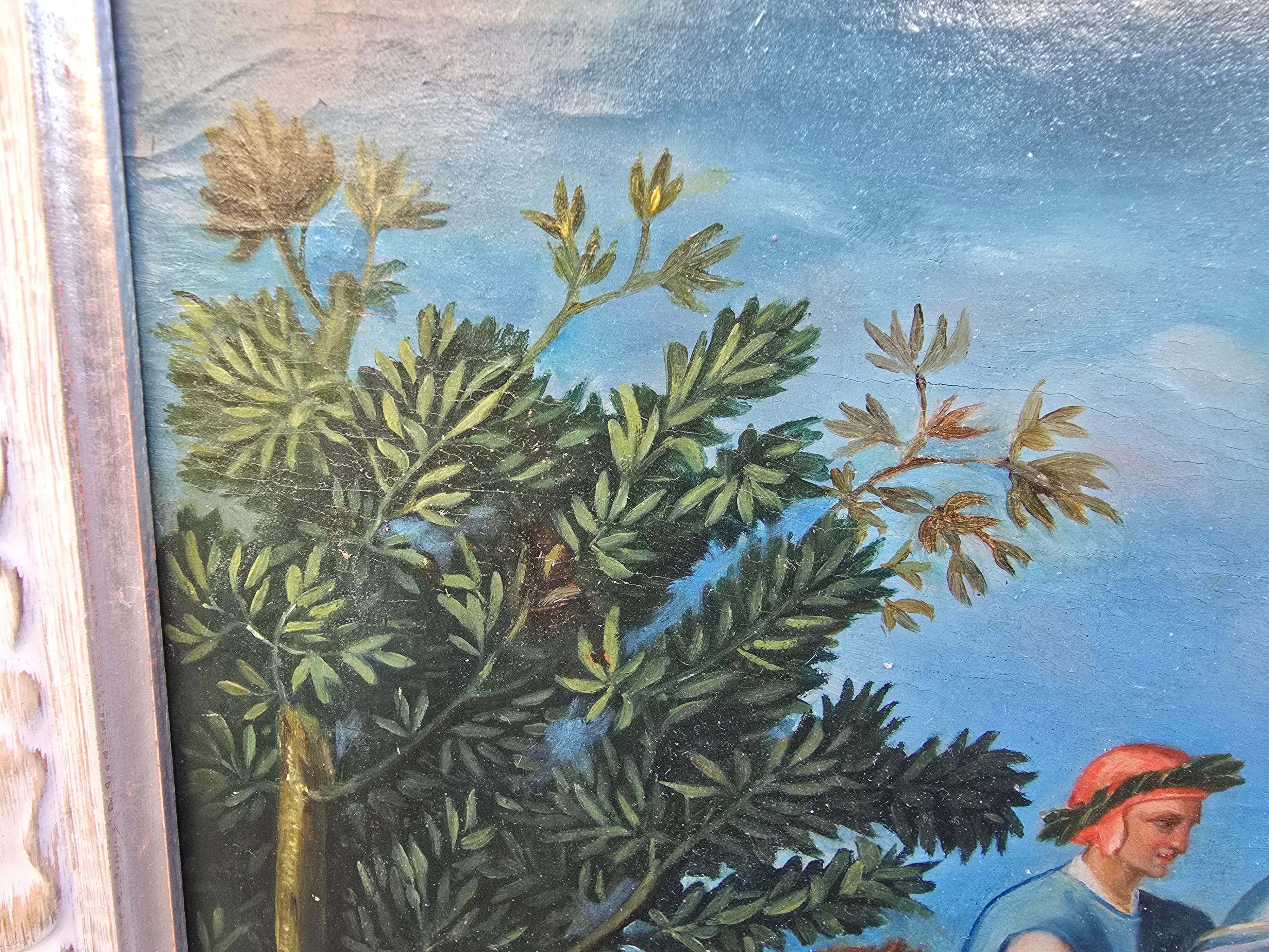 Huile sur toile du XIXe siècle représentant une scène de bacchanale grecque classique en vente 4