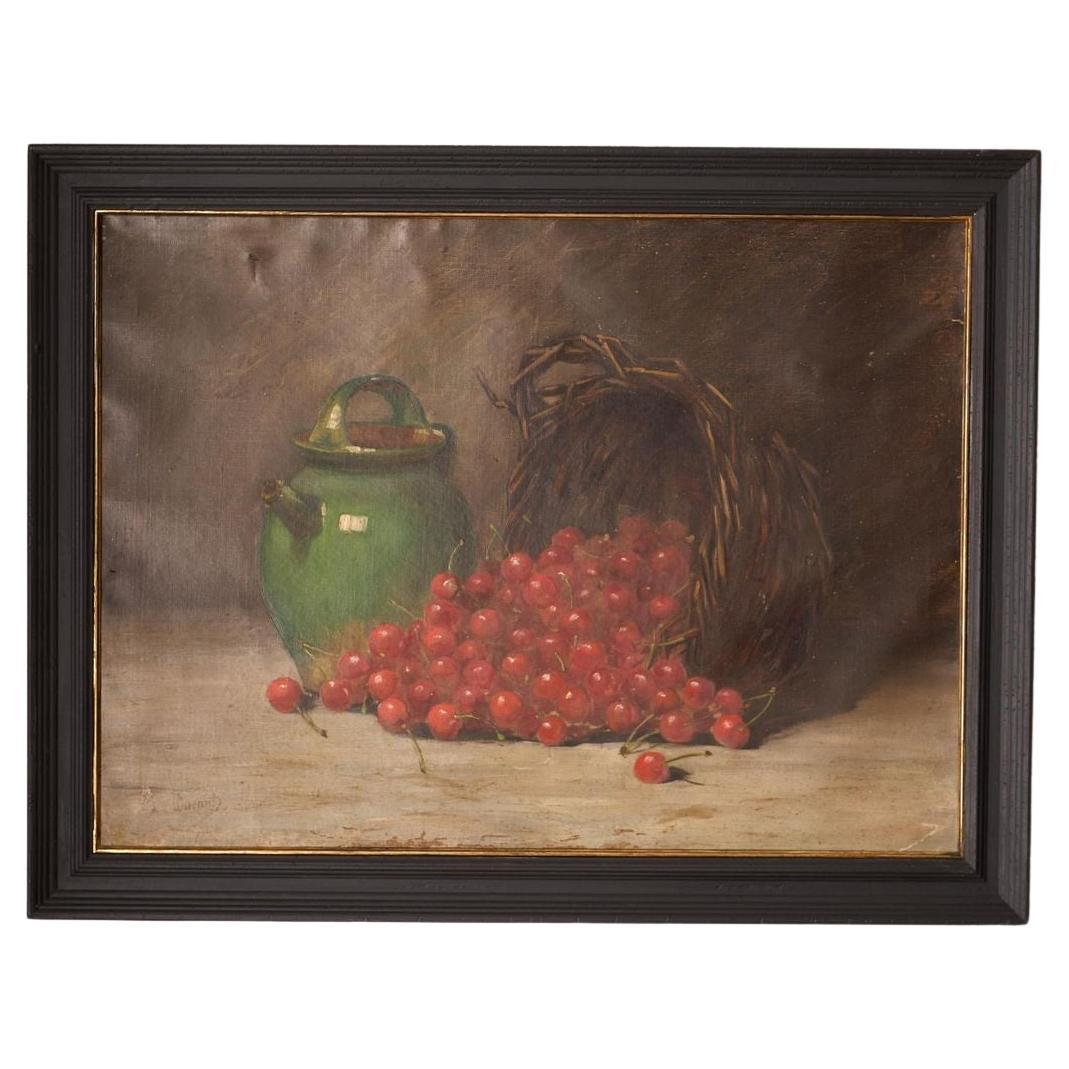 19th century Oil on cavas painting of a confit pot