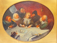 19th Century Oil on Copper Painting of Christopher Columbus