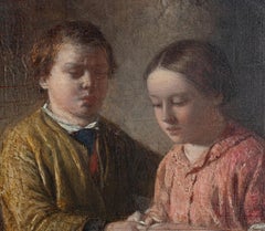 19th Century Oil On Mahogany Board by William M Hensley (British 1819-1883)