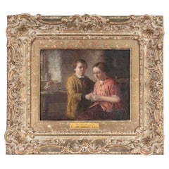 19th Century Oil On Mahogany Board by William M Hensley (British 1819-1883)