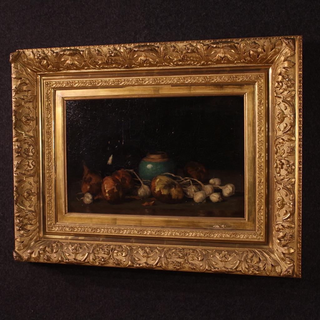 19th Century Oil on Panel Dutch Signed Still Life Painting, 1880 2