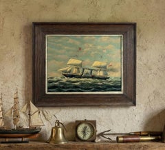 19th Century Oil on Panel of the RMSPC Steam Ship LA PLATA. dated 1876
