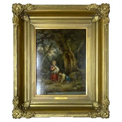 Ölgemälde auf Holzkarton aus dem 19. Jahrhundert von Thomas Hand