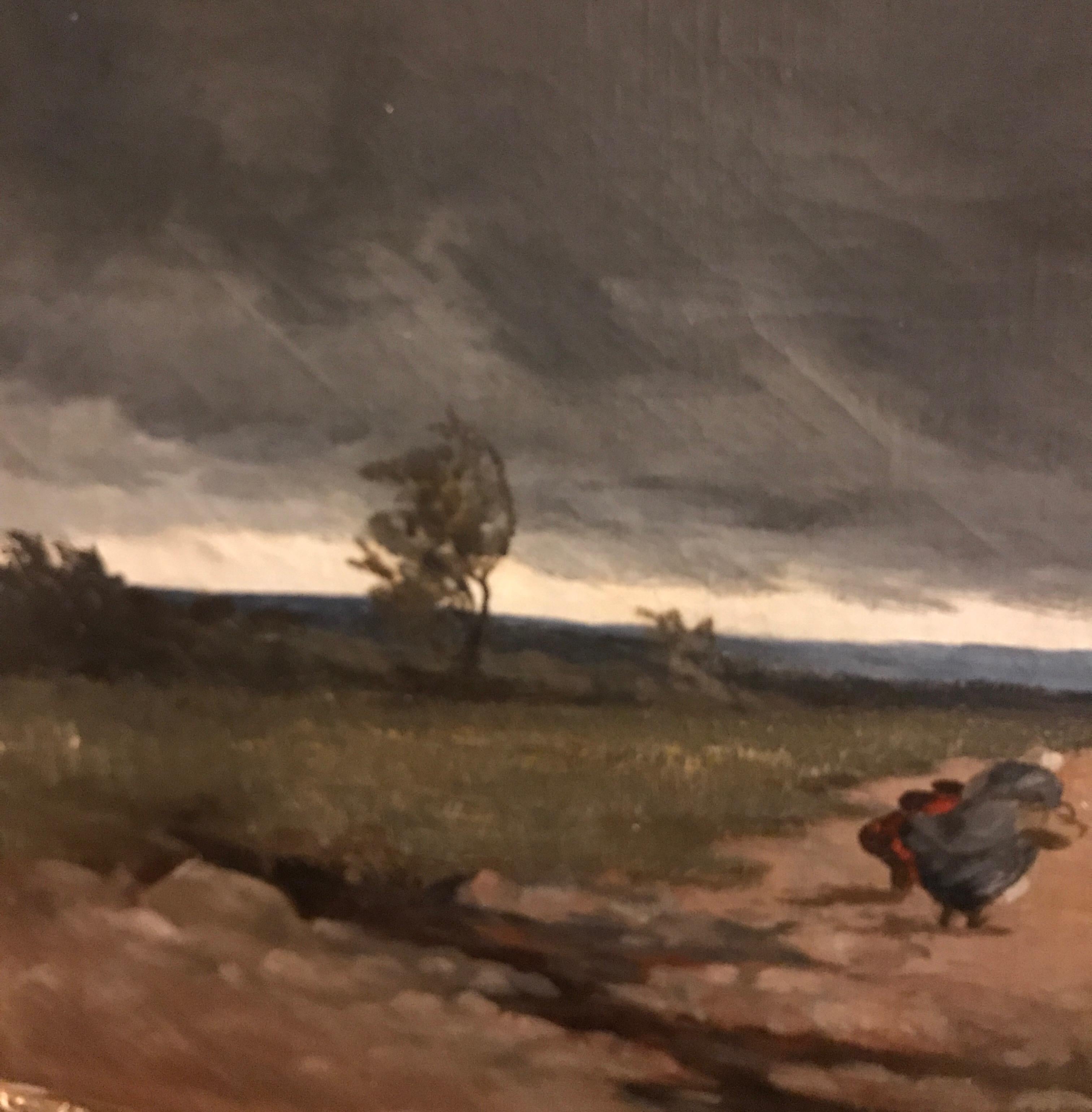 19th Century Oil Painting ”Approaching Storm” Signed B. Condit Original Frame 2
