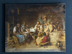 19th Century Oil Painting Attributed after Franz von Defregger, 17.7×15.4 in
