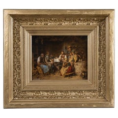 19th Century Oil Painting Attributed after Franz von Defregger, 17.7×15.4 in