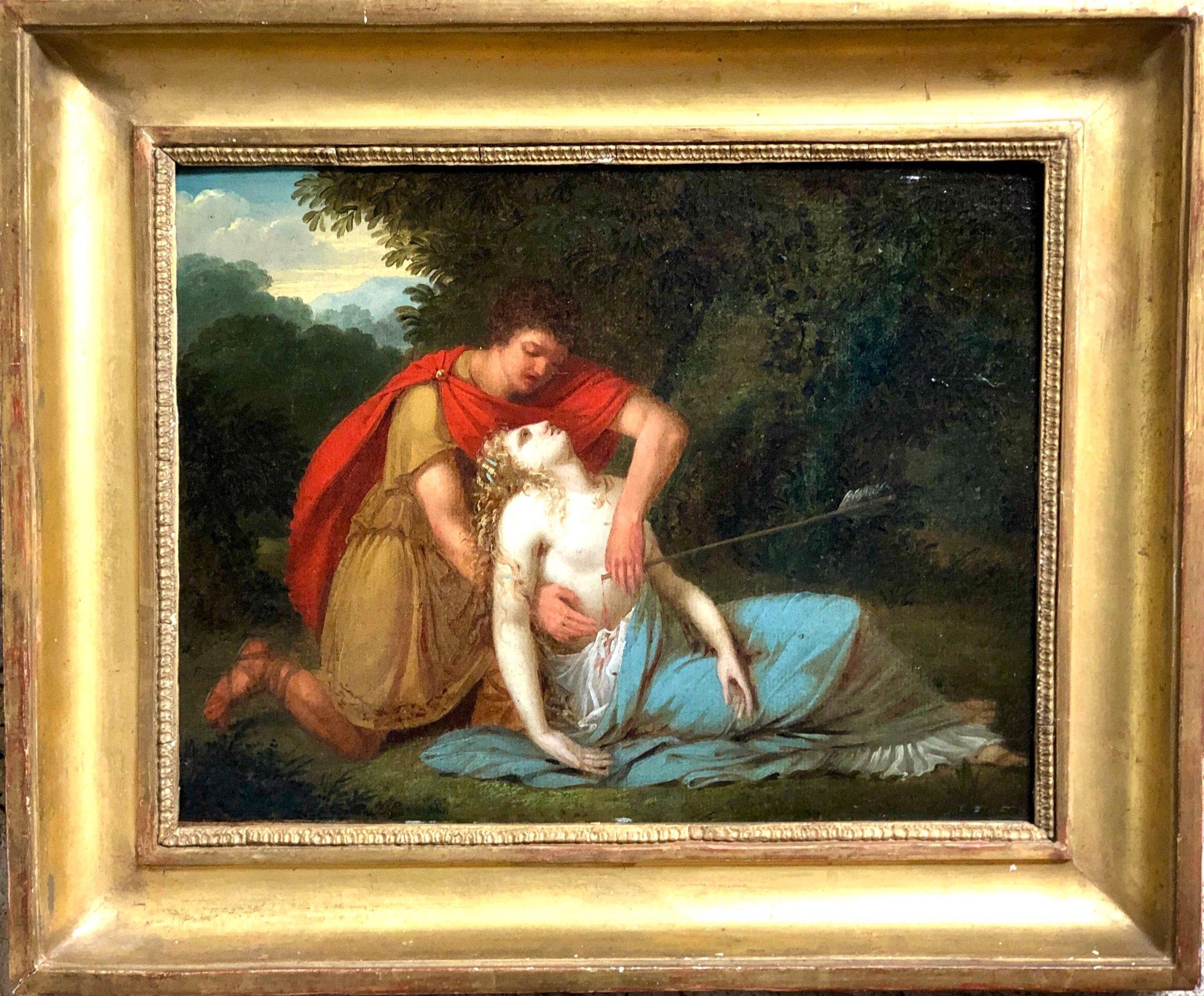 19th Century Oil Painting Attributed to Charles Meynier - The Death of Procris im Angebot 2