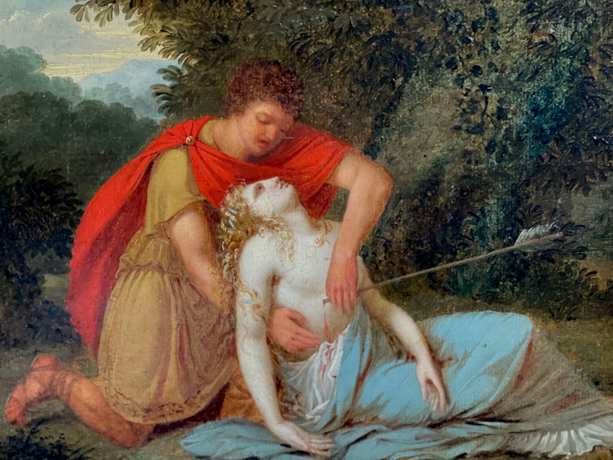 19th Century Oil Painting Attributed to Charles Meynier - The Death of Procris im Angebot 3