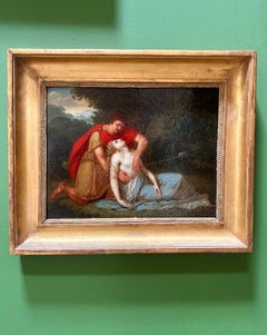 19th Century Oil Painting Attributed to Charles Meynier - The Death of Procris