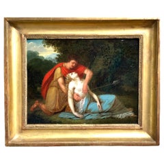 19th Century Oil Painting Attributed to Charles Meynier - The Death of Procris