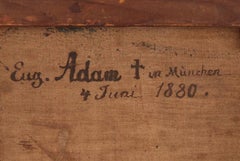 Ölgemälde einer Schlachtsszene aus dem 19. Jahrhundert von Adam Eugen