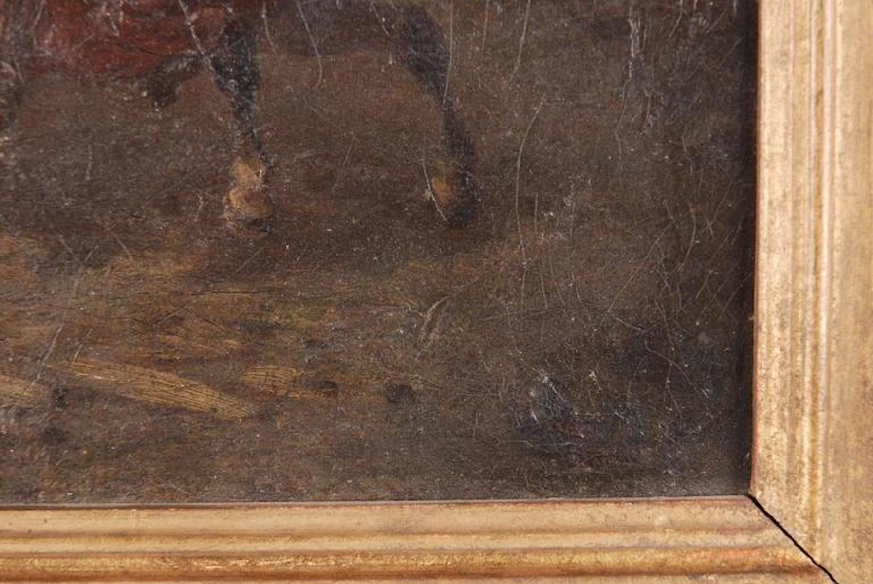 19th Century Oil Painting Battle Scene from Adam Eugen For Sale 2