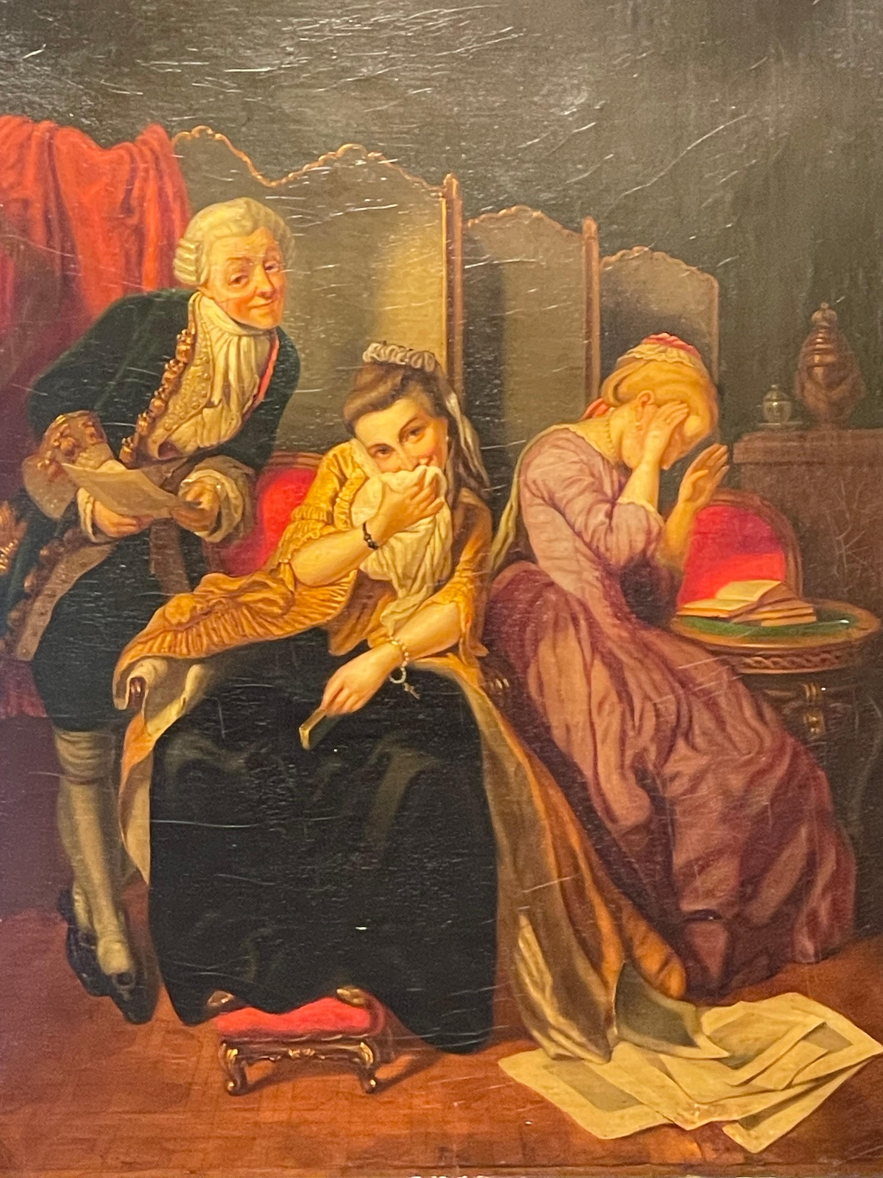 Cette peinture hollandaise ancienne et ludique est parfaite pour de nombreux intérieurs. Intitulé 