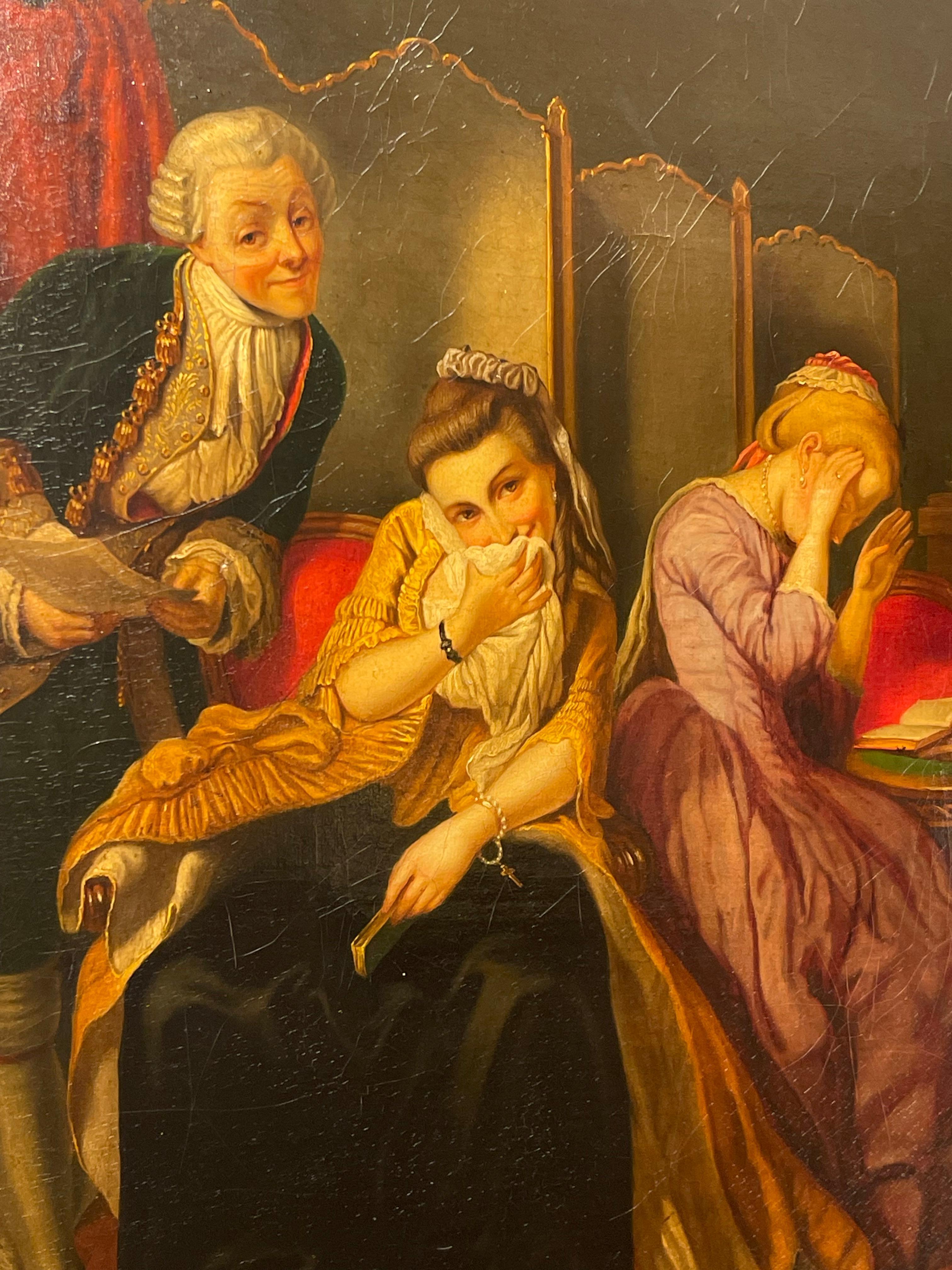 Peint à la main Peinture à l'huile du XIXe siècle de Karl von Calzada, 1866 en vente