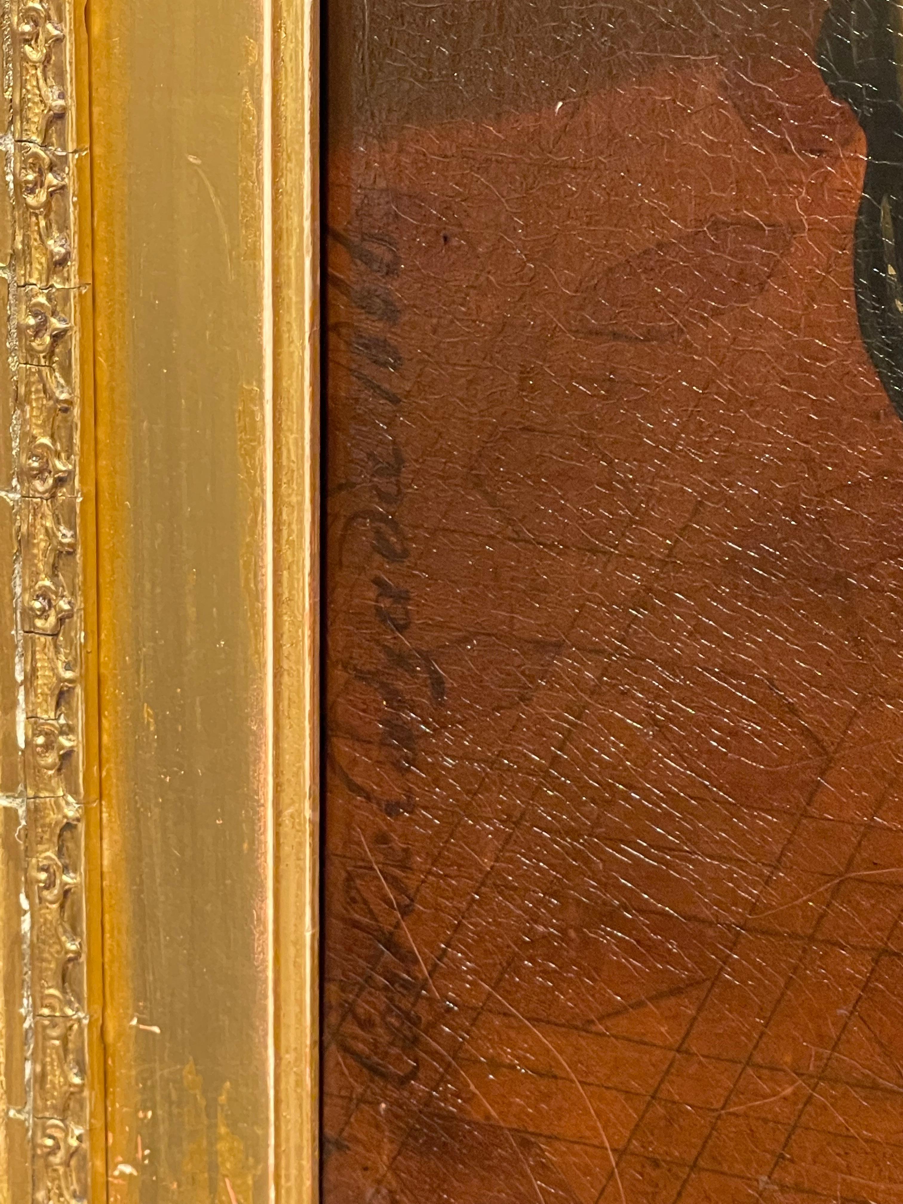 Peinture à l'huile du XIXe siècle de Karl von Calzada, 1866 Excellent état - En vente à Pasadena, CA