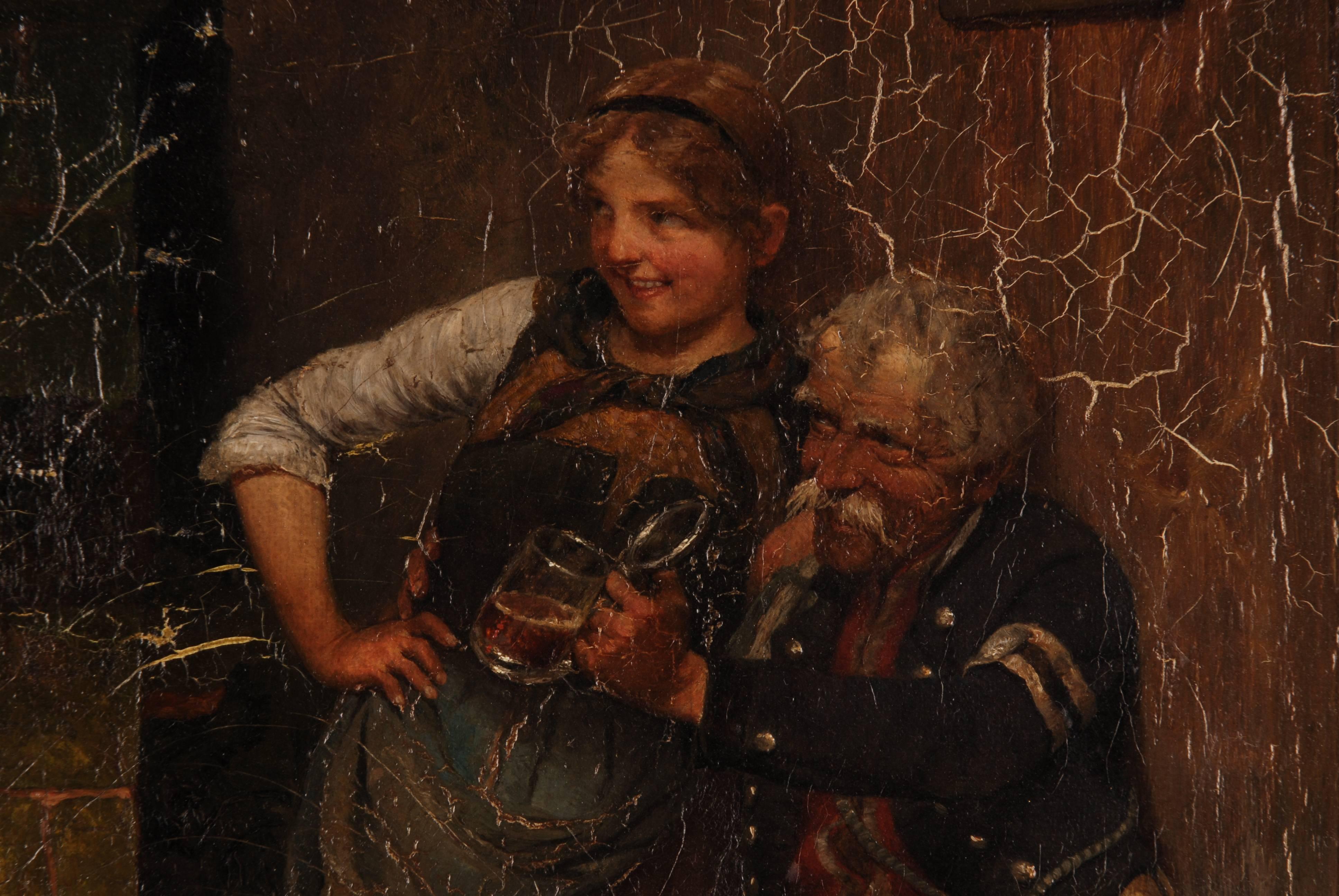 Toile Peinture à l'huile du XIXe siècle par M. Wachsmuth, 1859-1912 en vente