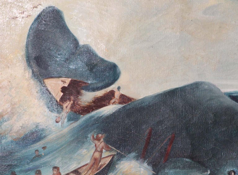 19th Century Oil Painting Capturing a Sperm Whale at 1stDibs sperm