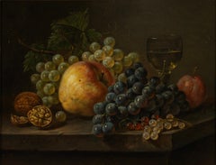 19th Century Oil Painting - Classic Fruit Still Life - by Theo Voorn Boers