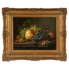 19th Century Oil Painting - Classic Fruit Still Life - by Theo Voorn Boers