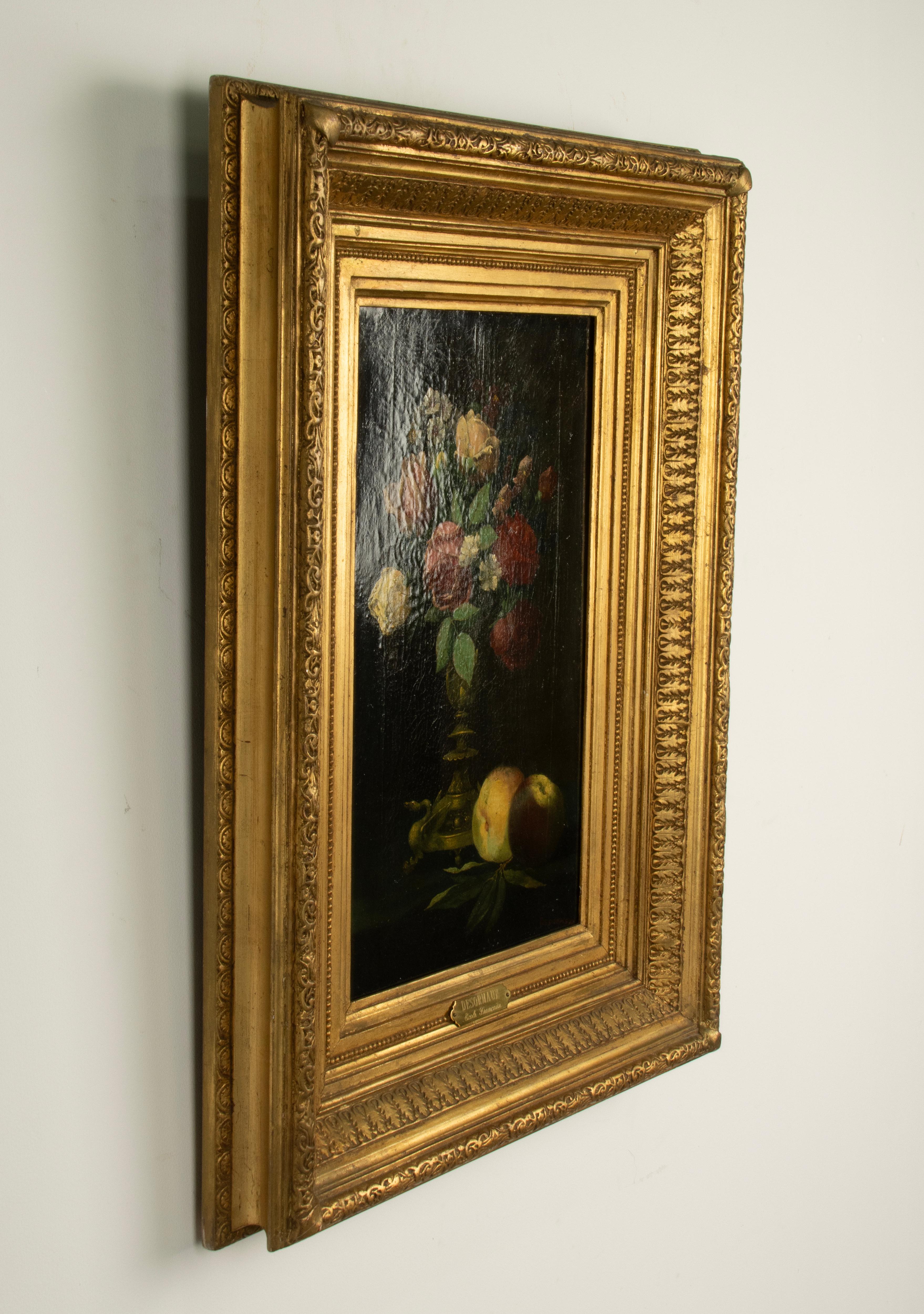 19th Century Oil Painting - Flower Still Life - French School For Sale 8