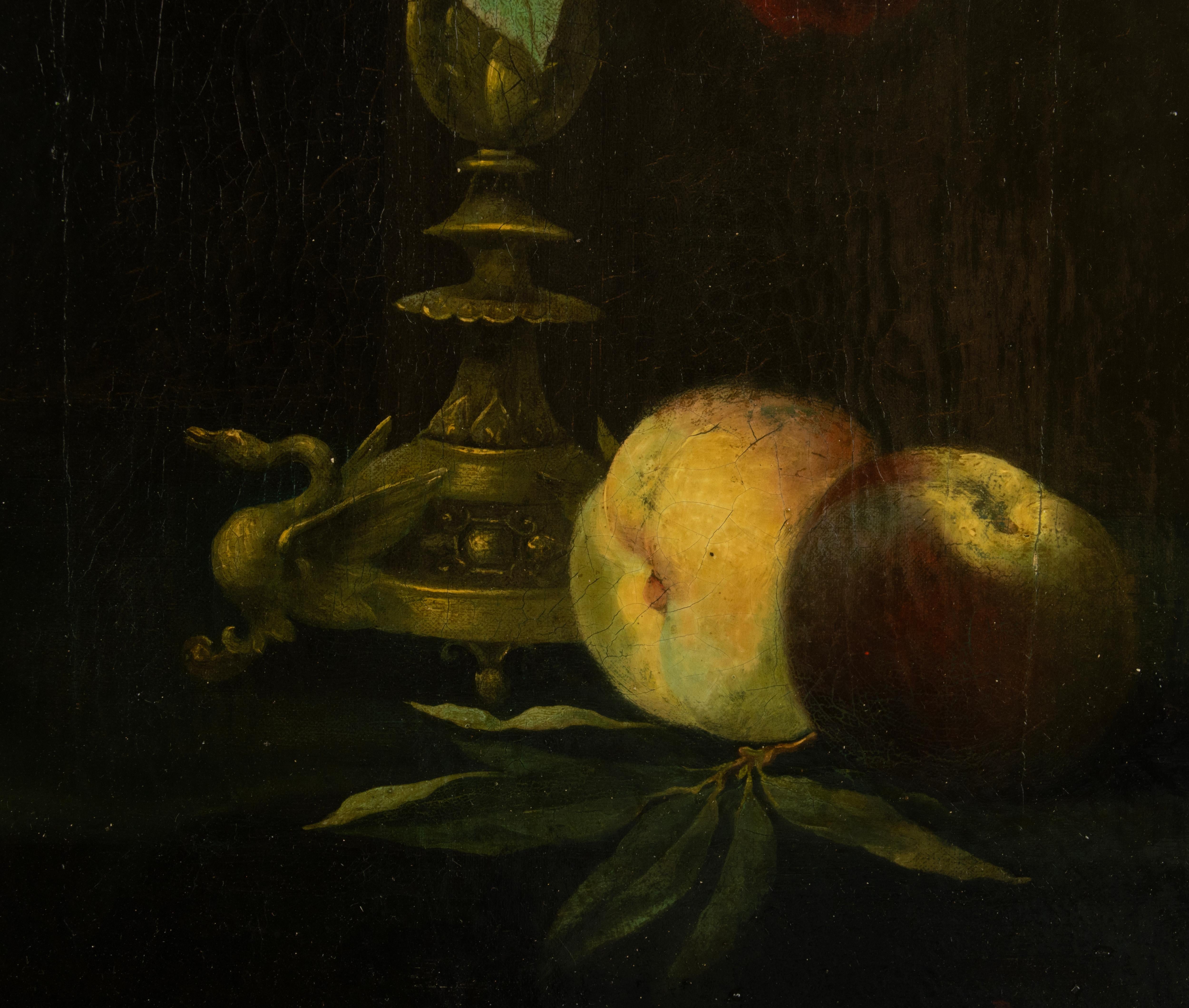 19th Century Oil Painting - Flower Still Life - French School For Sale 1