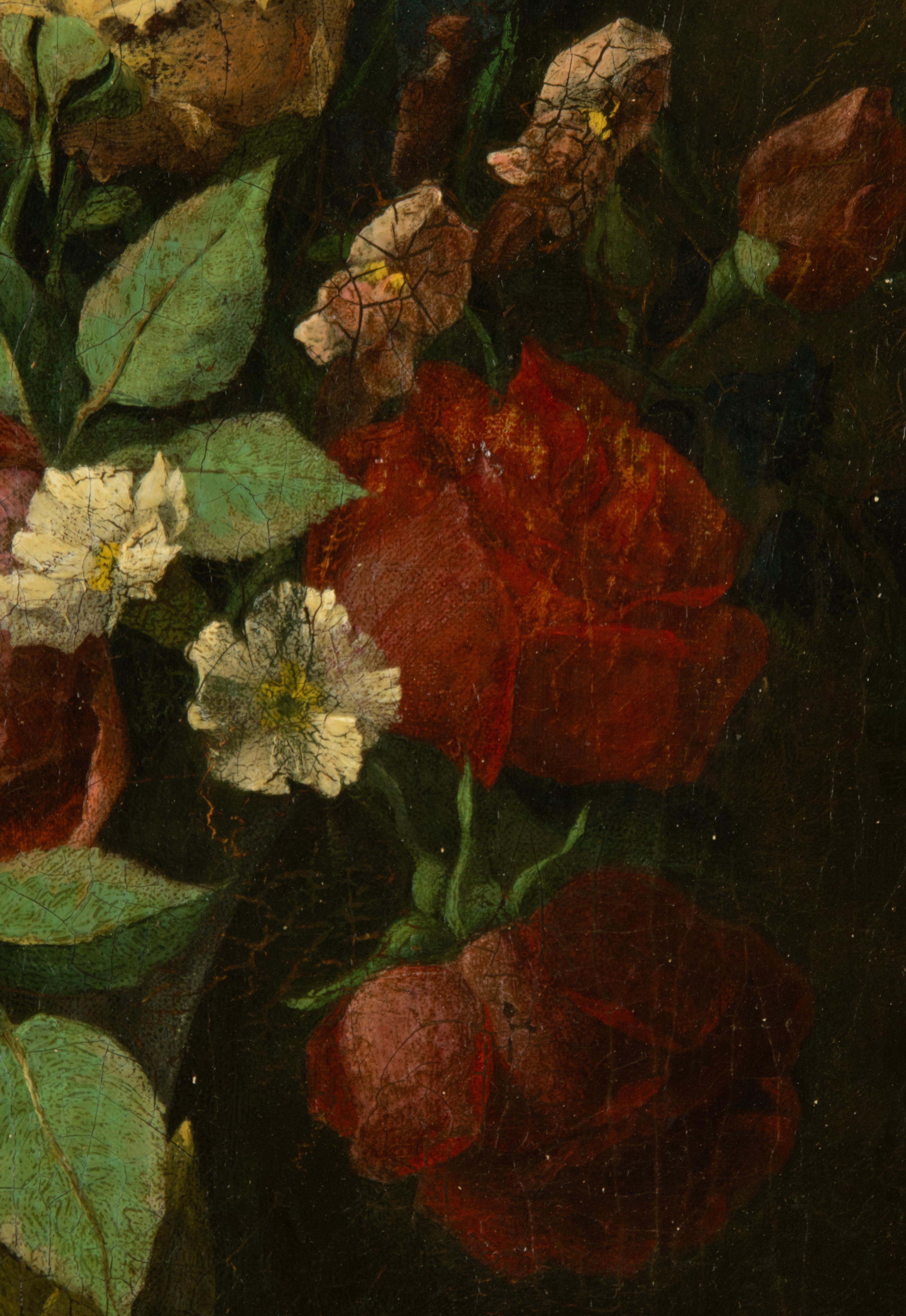 19th Century Oil Painting - Flower Still Life - French School For Sale 2