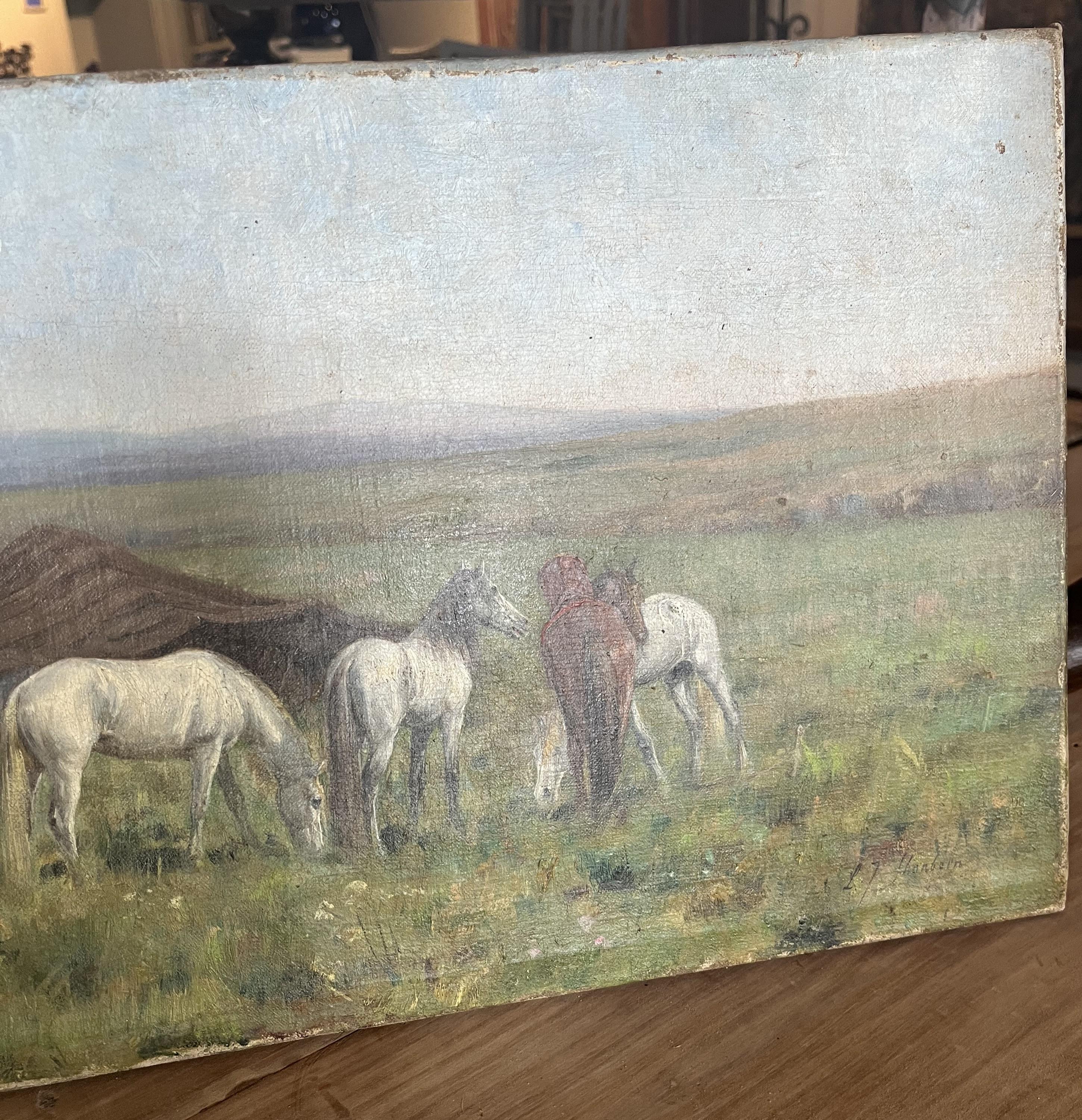 19th Century Oil Painting In Good Condition In Round Top, TX