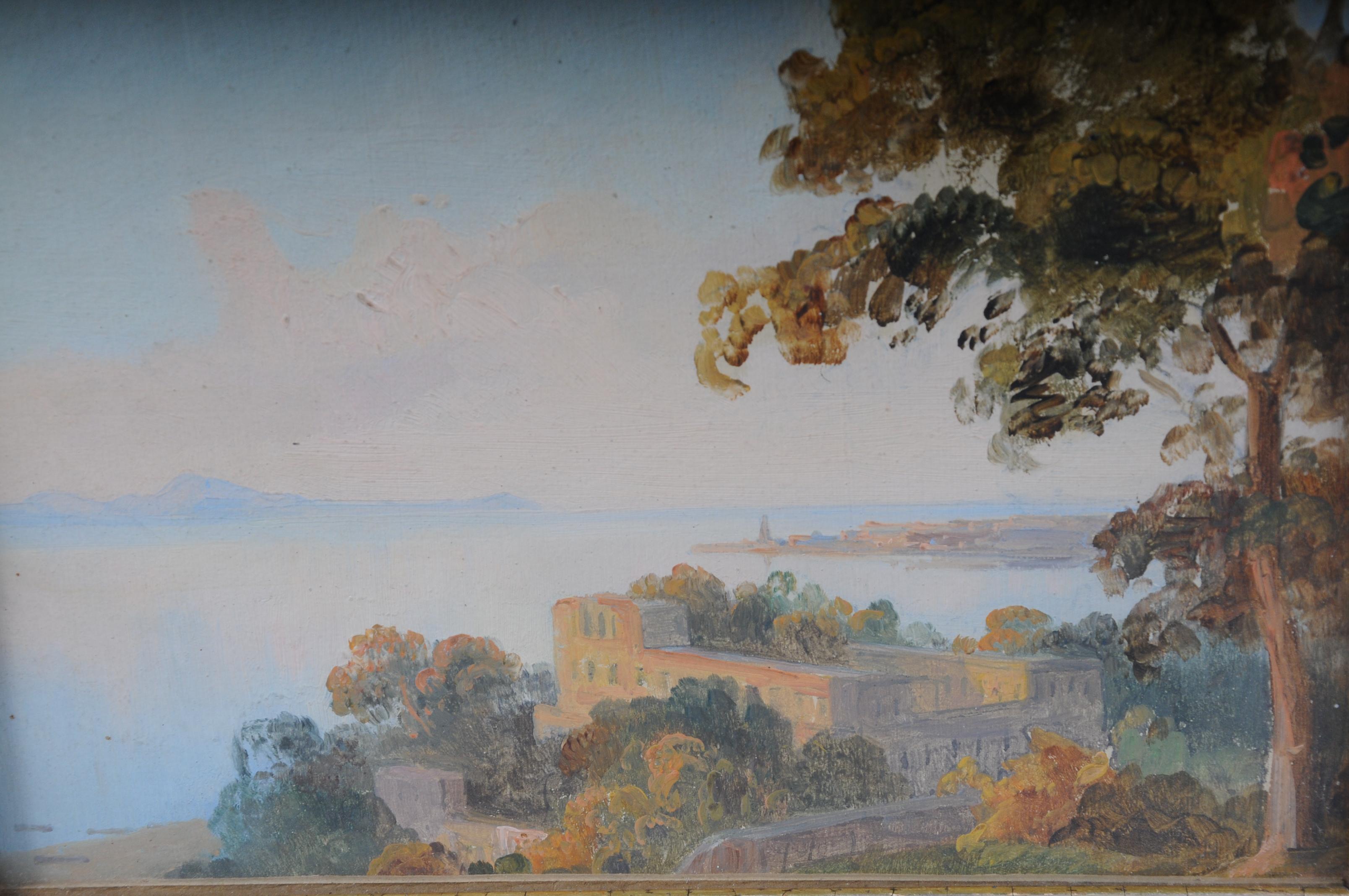 Mid-19th Century 19th Century Oil Painting Landscape Potsdam, Germany, Gustav Wagener For Sale