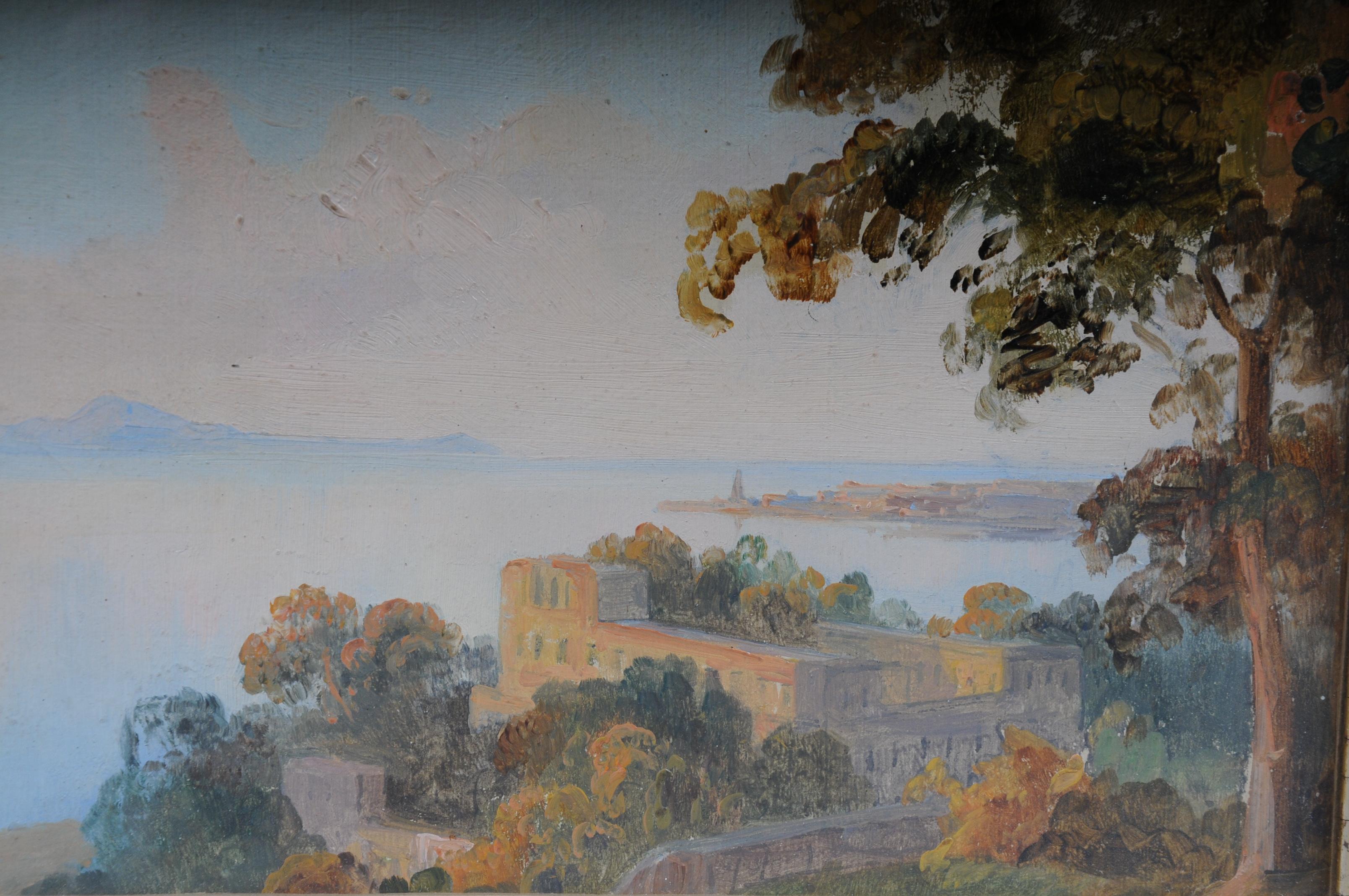 19th Century Oil Painting Landscape Potsdam, Germany, Gustav Wagener For Sale 2
