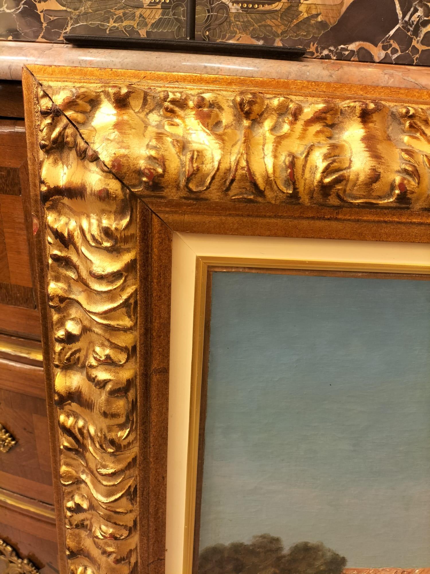 19th Century Oil Painting of a French Coast by Emile Godchaux (1860-1938) For Sale 1