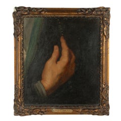 19th Century Oil Painting of a Hand
