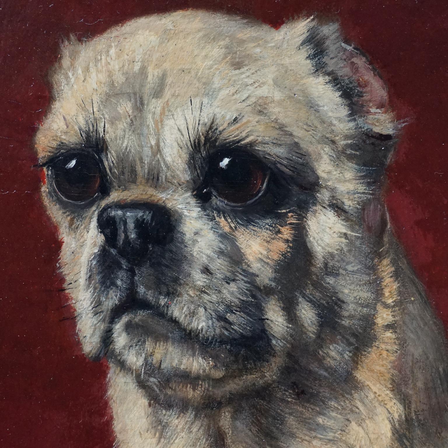pug painting old