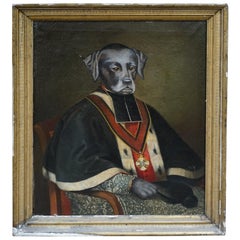 19th Century Oil Painting of a Retreiver